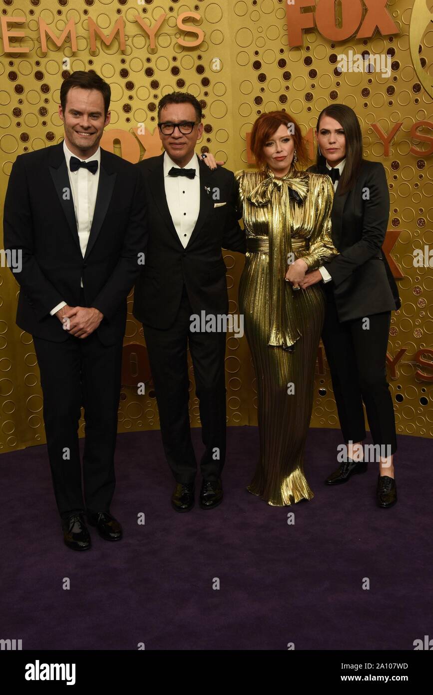 Los Angeles, CA. 22nd Sep, 2019. Bill Hader, Fred Armisen, Natasha