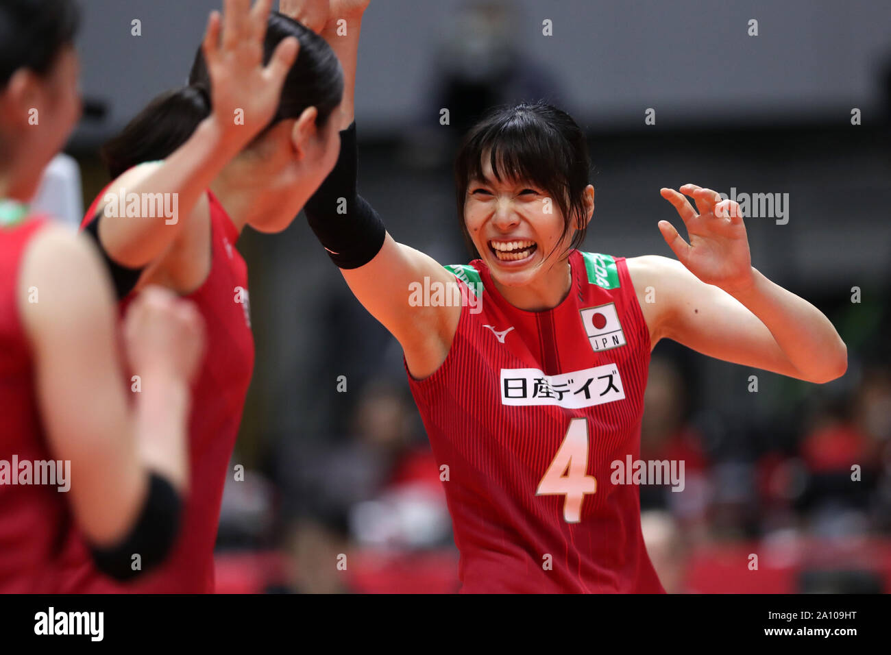 Sapporo, Japan. 22nd Sep, 2019. Risa Shinnabe (JPN) Volleyball :2019 FIVB Volleyball Women's World Cup Second Round match between Japan 2-3 United States at Hokkai Kitayell in Sapporo, Japan . Credit: Jun Tsukida/AFLO SPORT/Alamy Live News Stock Photo
