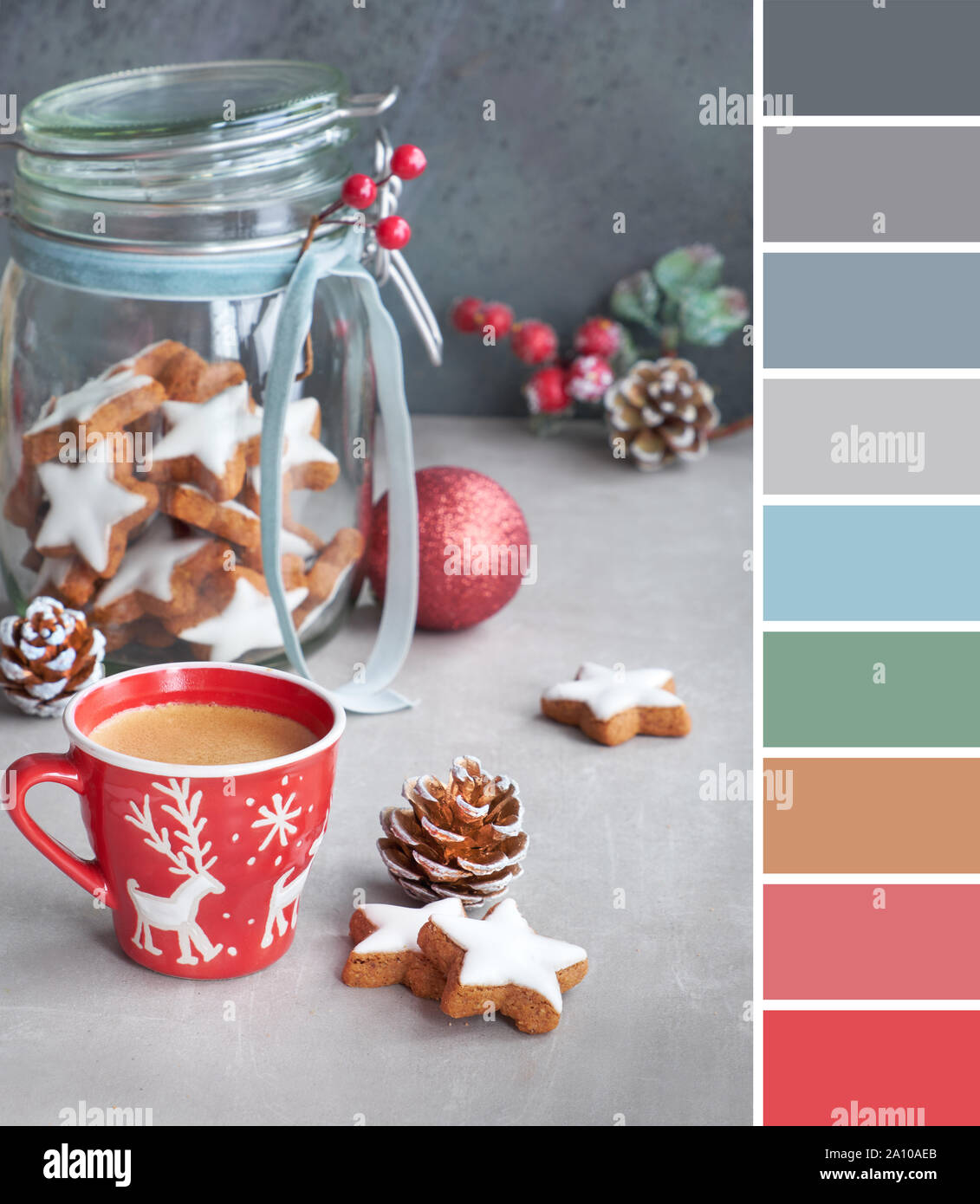 Color Matching Palette From Photo Of Glass Cookie Jar With Star