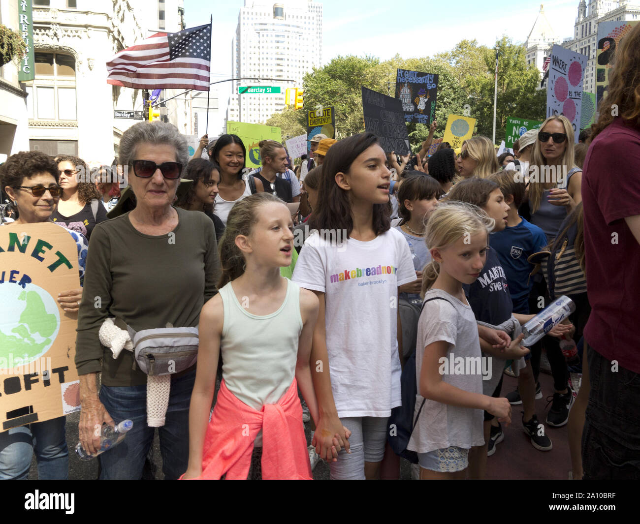 New York City, USA. 20th September, 2019, Climate Strike Stock Photo