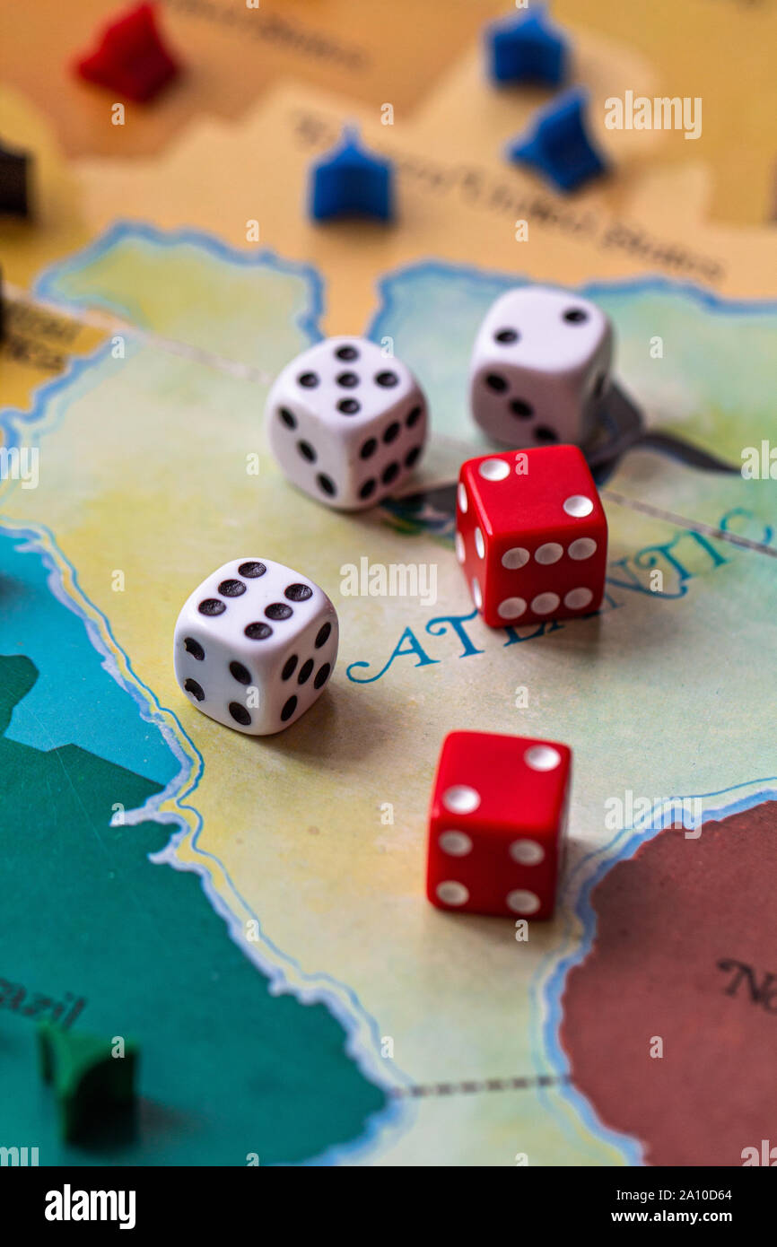 1975 Risk board game With cards, dice, and tokens Stock Photo Alamy