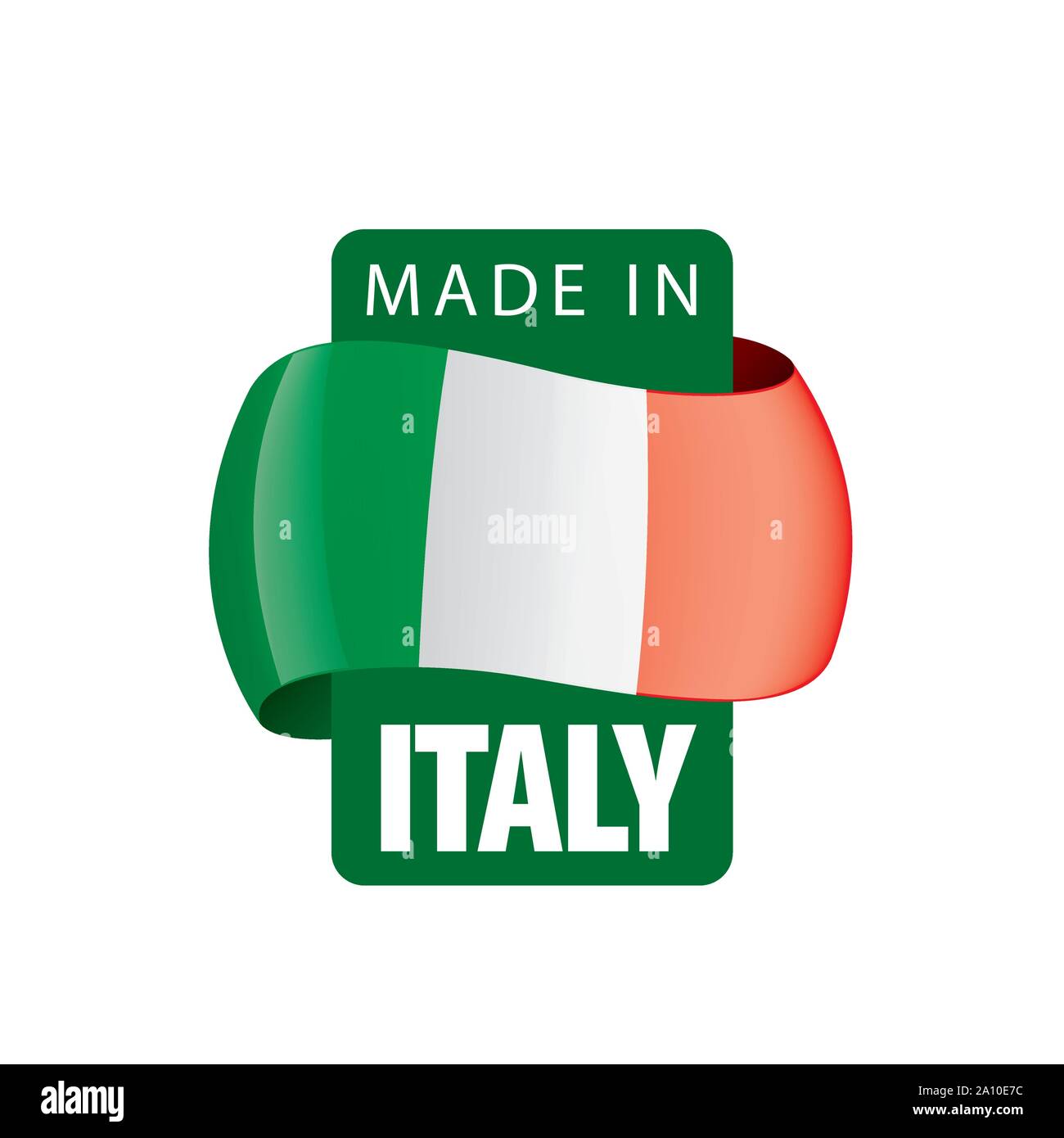 Italy flag, vector illustration on a white background Stock Vector ...