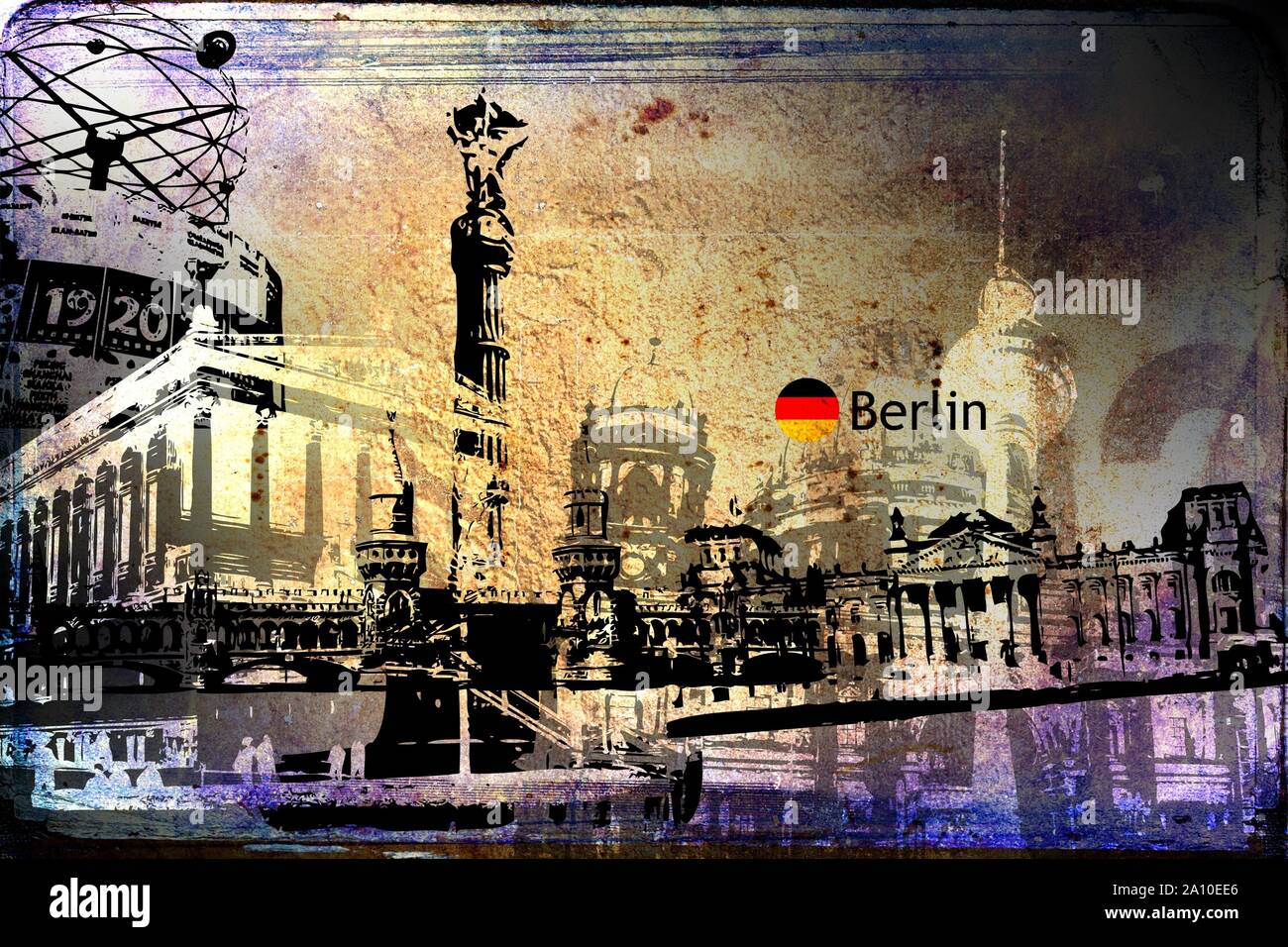 Berlin art design illustration Stock Photo - Alamy