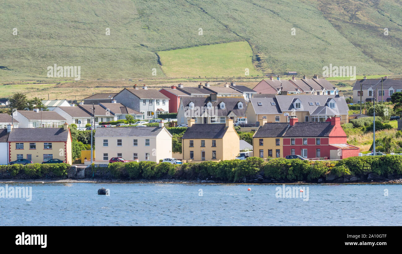 A view of Portmagee, from Valentia Island in County Kerry in Ireland. Stock Photo