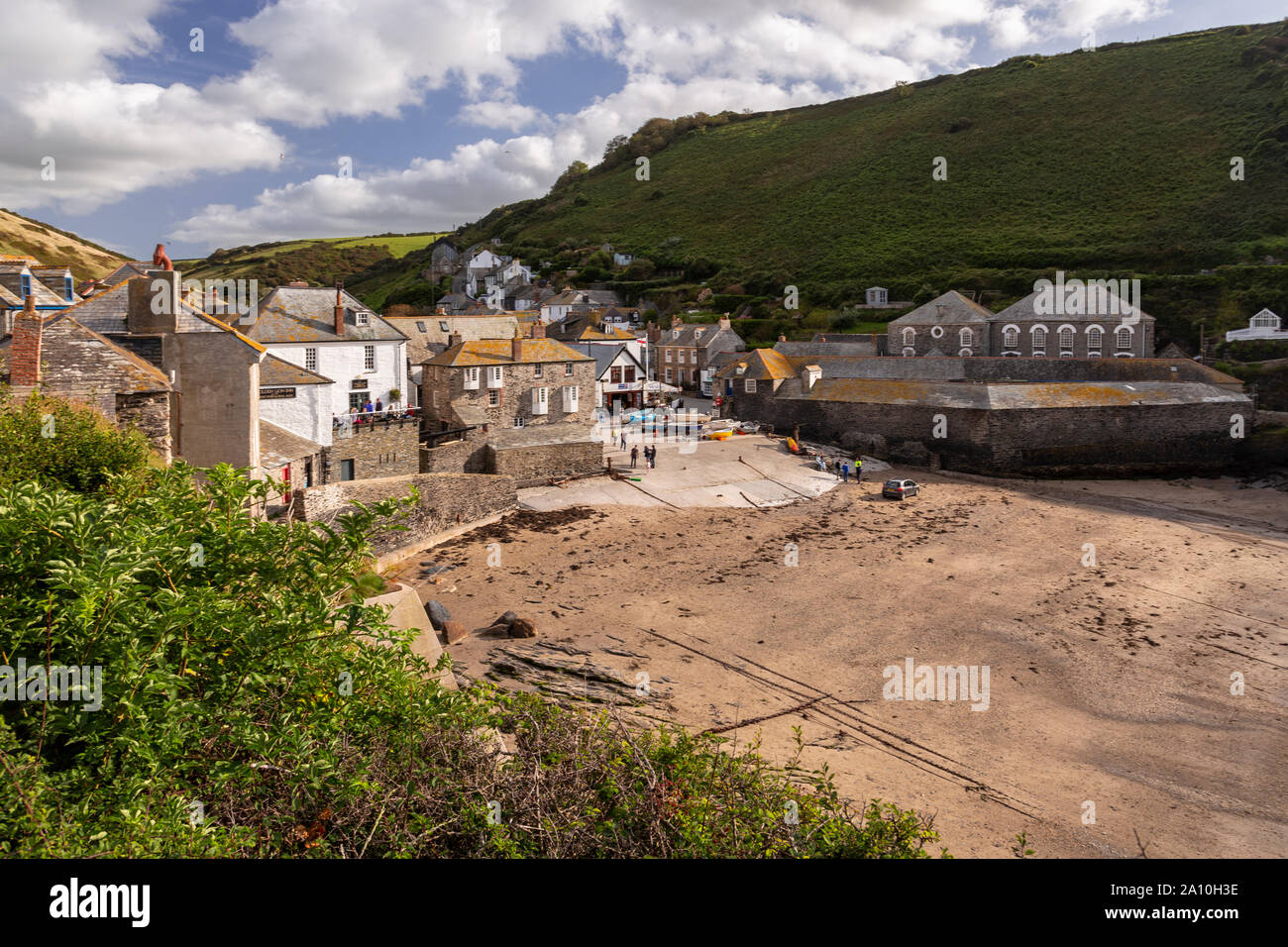 The old harbour at Port Isaac on the north Cornwall coast, England Stock Photo