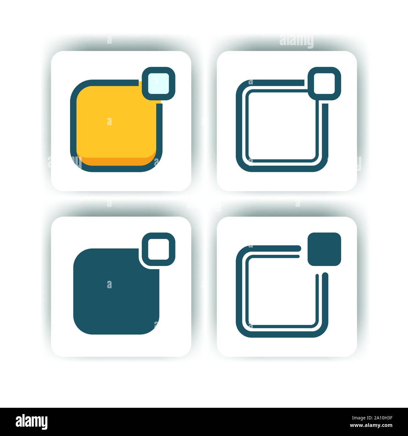 more multimedia icon for mobile, web, and presentation with flat color vector illustrator Stock Vector