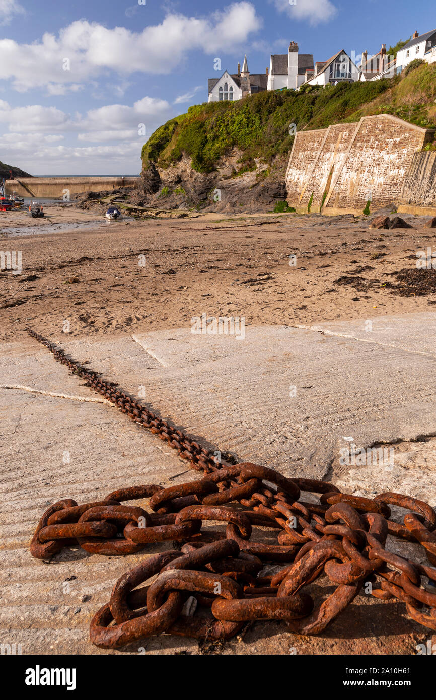 The old harbour at Port Isaac on the north Cornwall coast, England Stock Photo