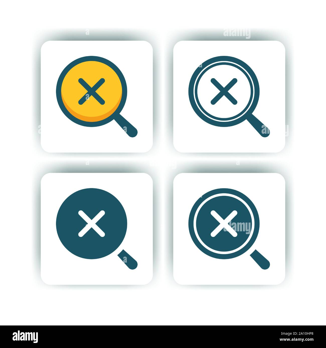 search icon for mobile, web, and presentation with flat color vector illustrator Stock Vector