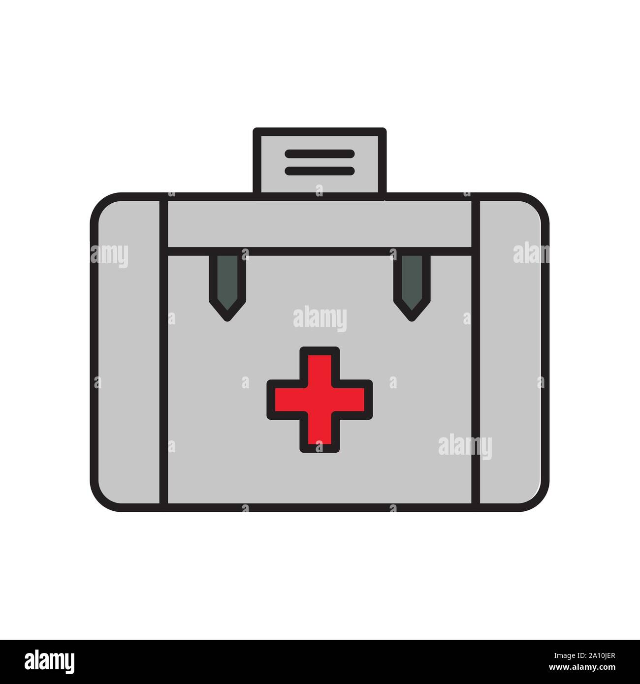 First aid kit glyph icon isolated on white background. EPS10 Stock Vector