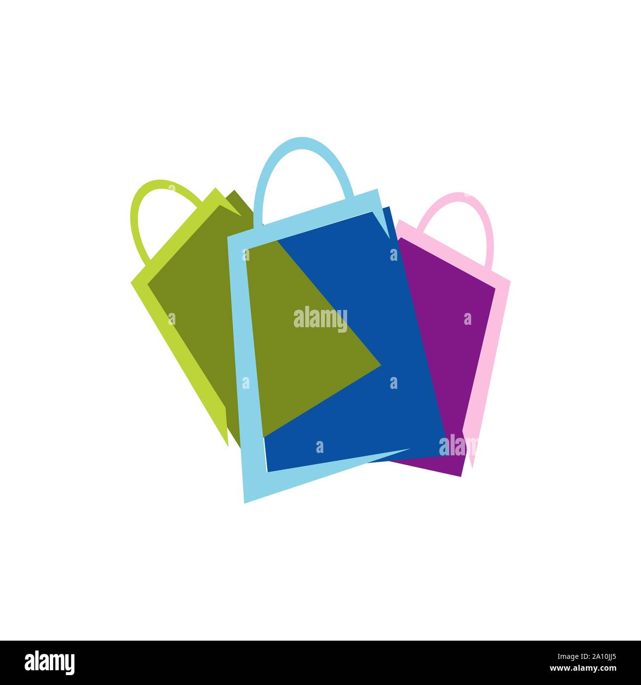 shopping bags logo design icon online shop symbol vector illustrations Stock Vector