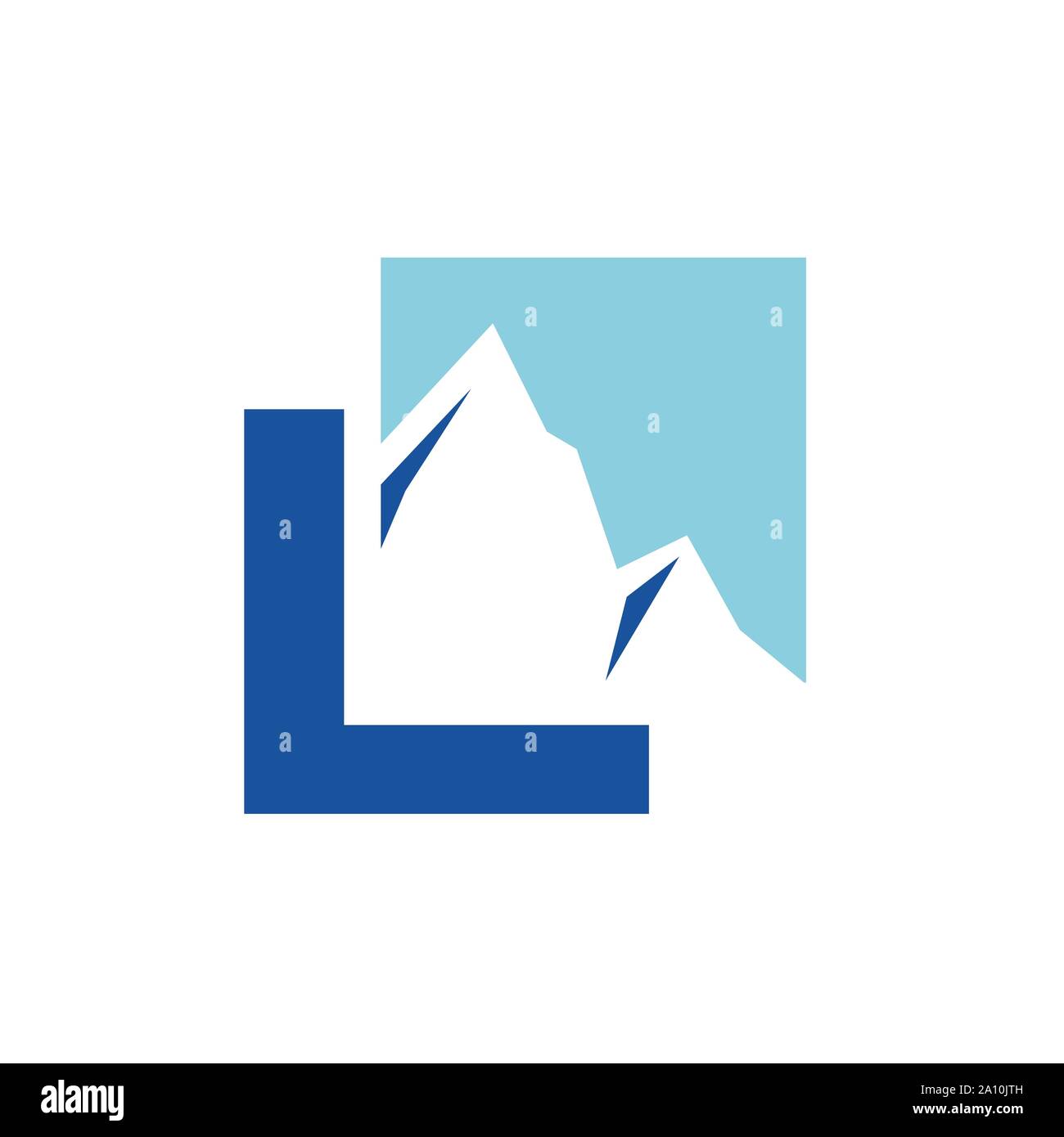 Modern Simple peak of Mountain logo vector design illustrations Stock Vector