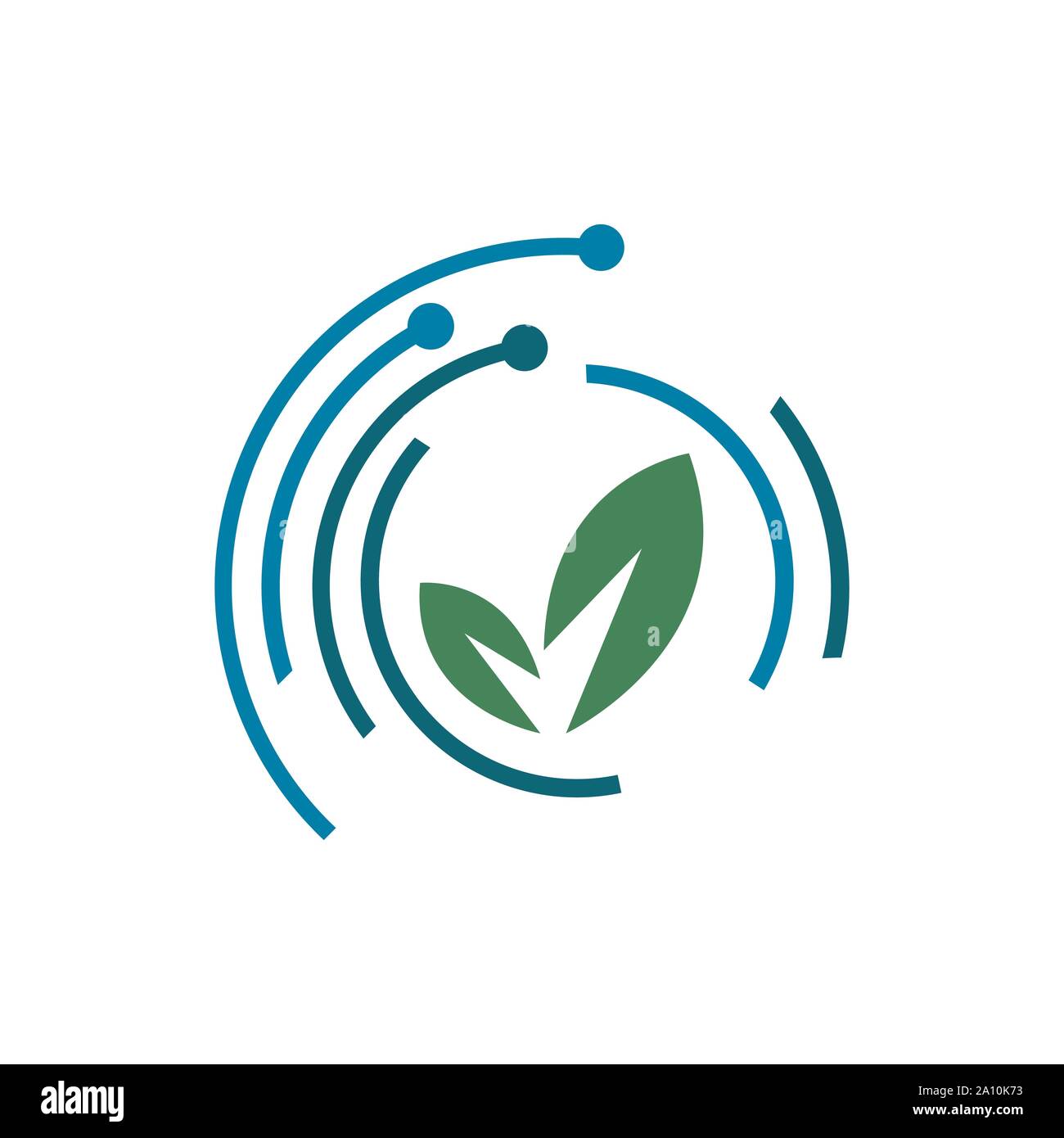 green technology logo design vector icon sign illustration Stock Vector