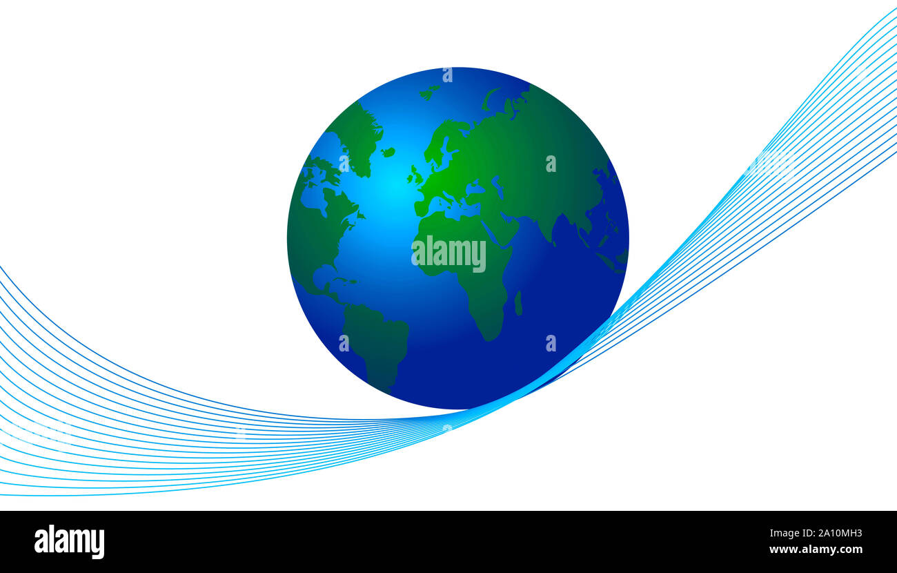 Illustration of Earth globe isolated on white Stock Photo - Alamy