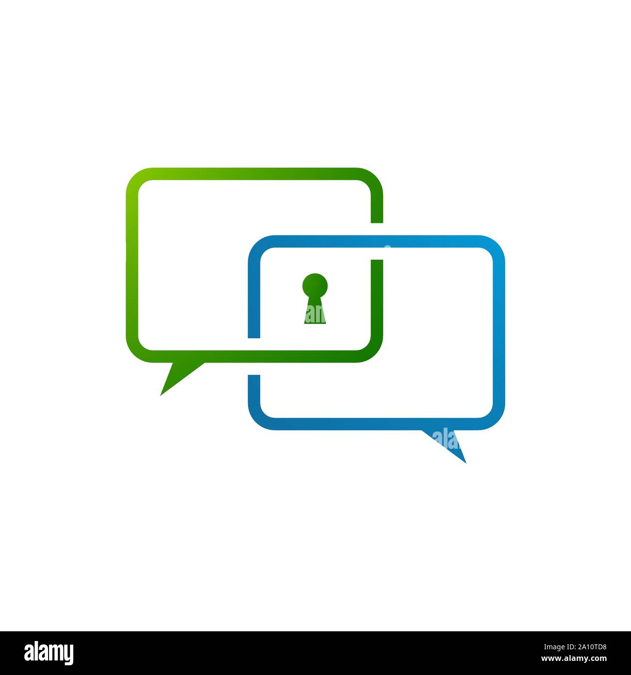 safety for privat chat secret logo design sign concept design template Stock Vector