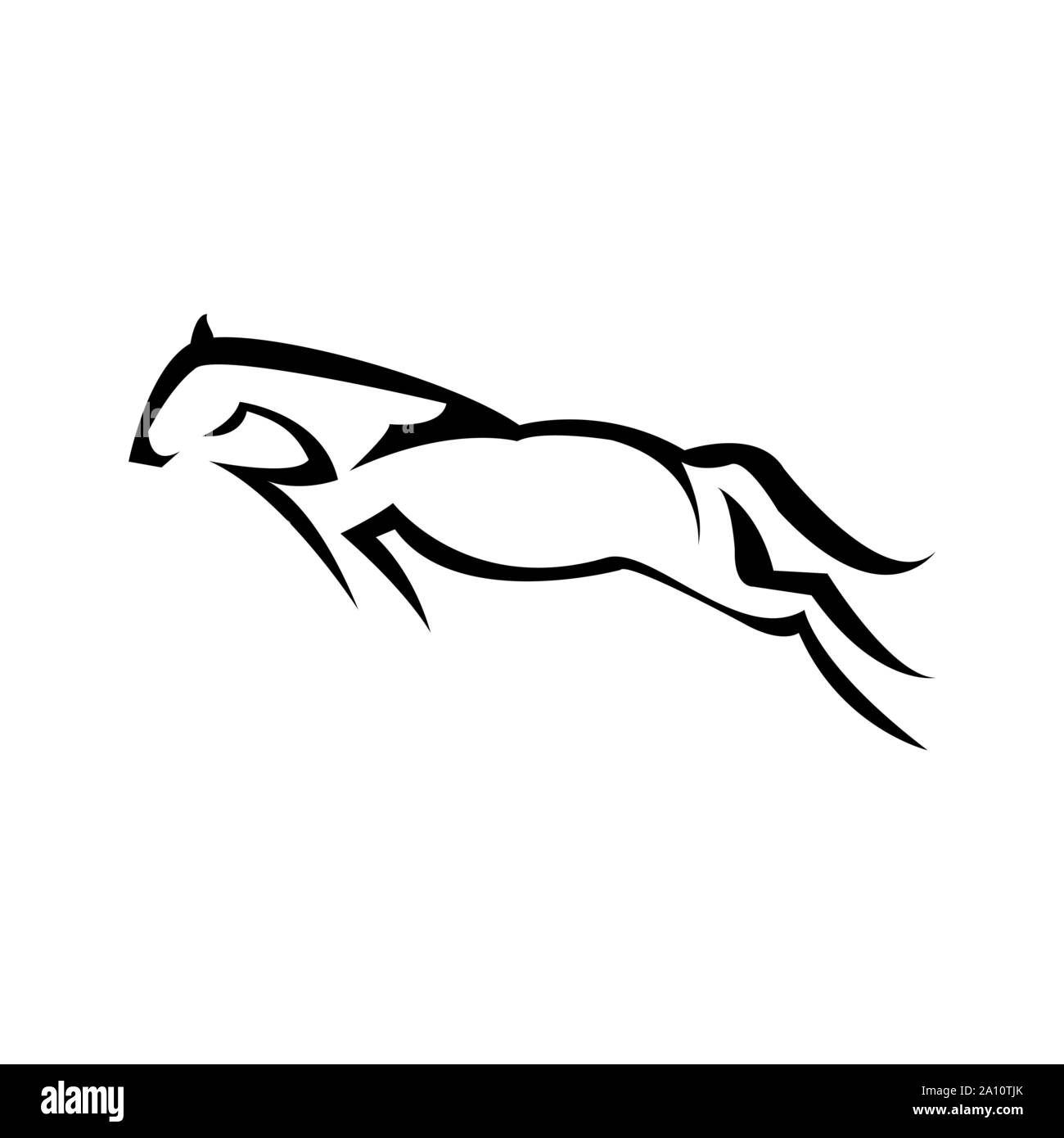 Horse Logo Template Vector illustration design. emblem of horse head on white background. Stock Vector
