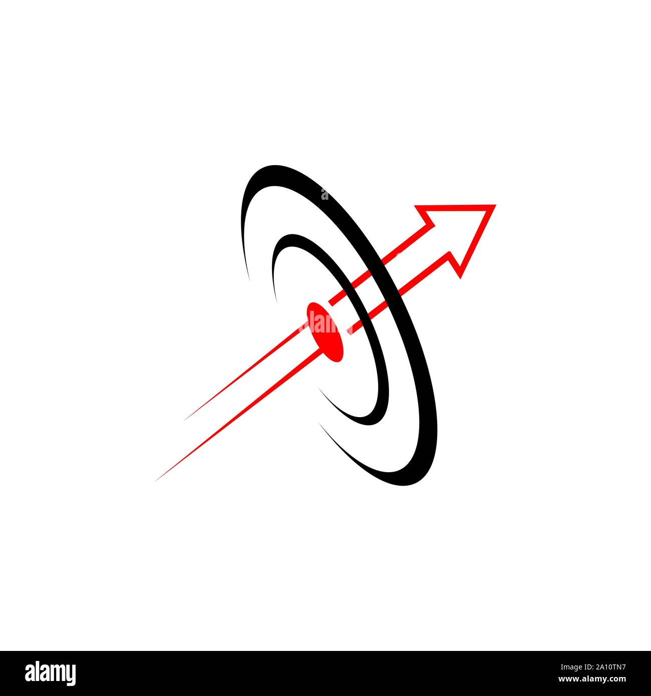 Abstract bulls eye target arrow logo vector design icon Stock Vector