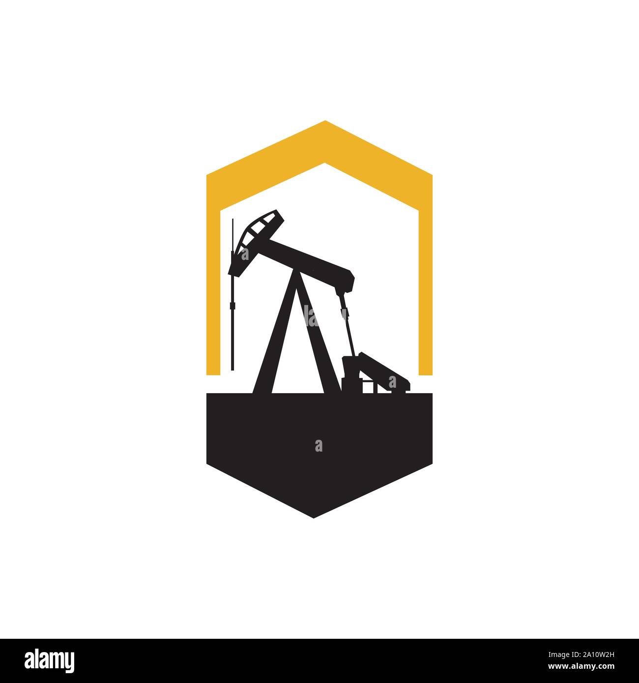 oil rig logo design icon vector symbol concept illustrations Stock Vector