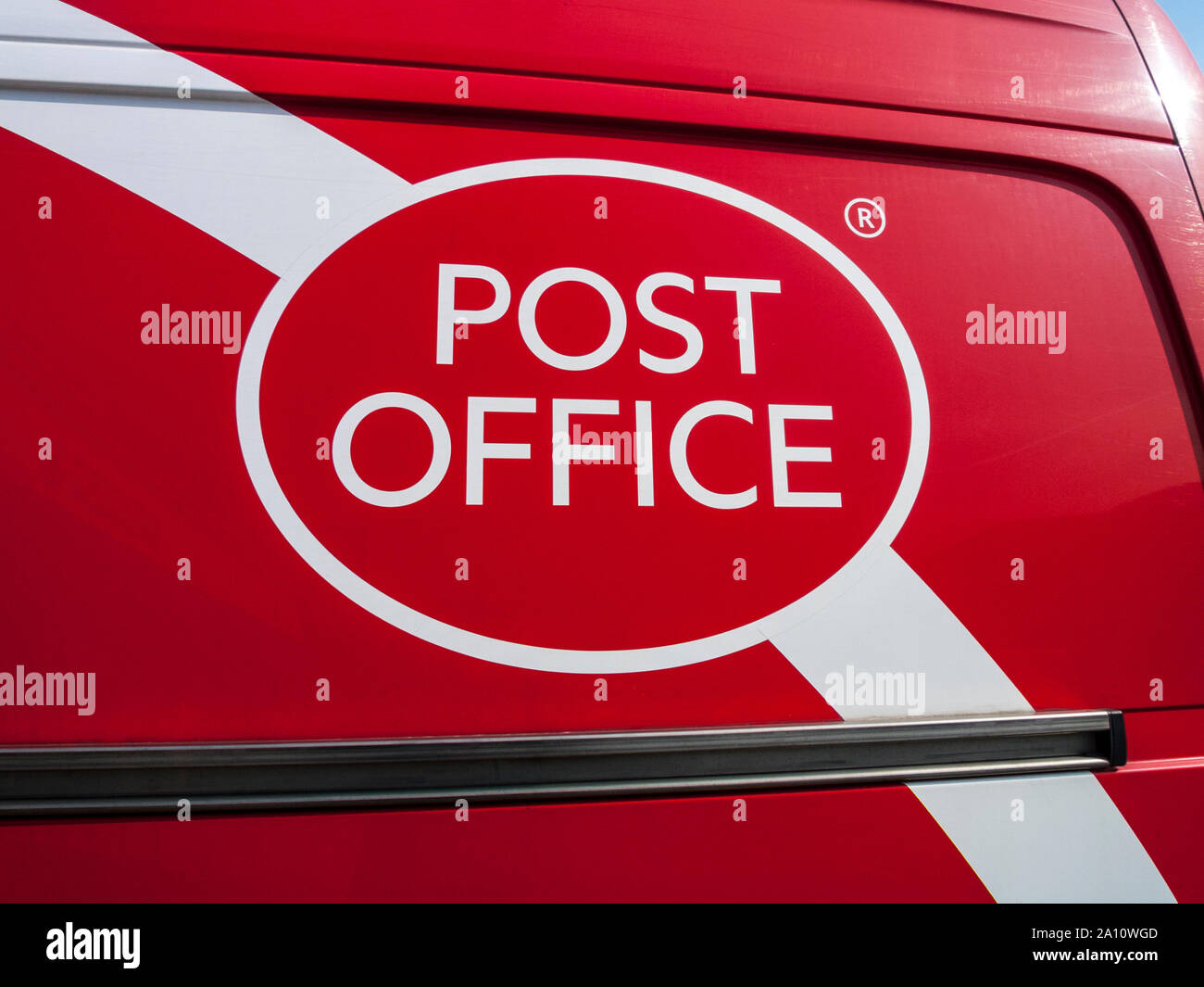 Post Office Logo on Van Stock Photo