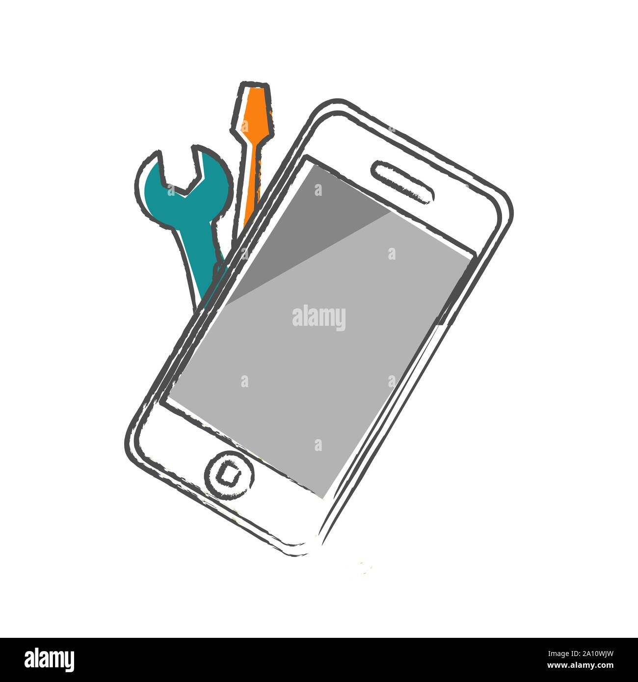 gadget smartphone mobile phone logo vector icon design illustrations Stock Vector