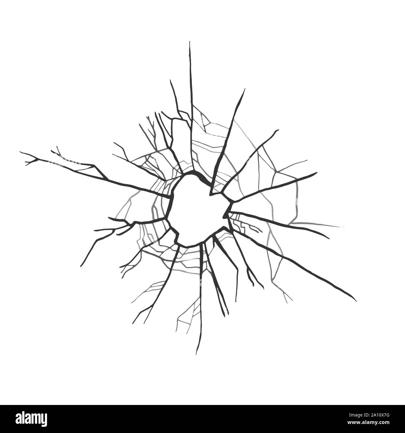 Broken Glass Drawing - Free Template PPT Premium Download 2020