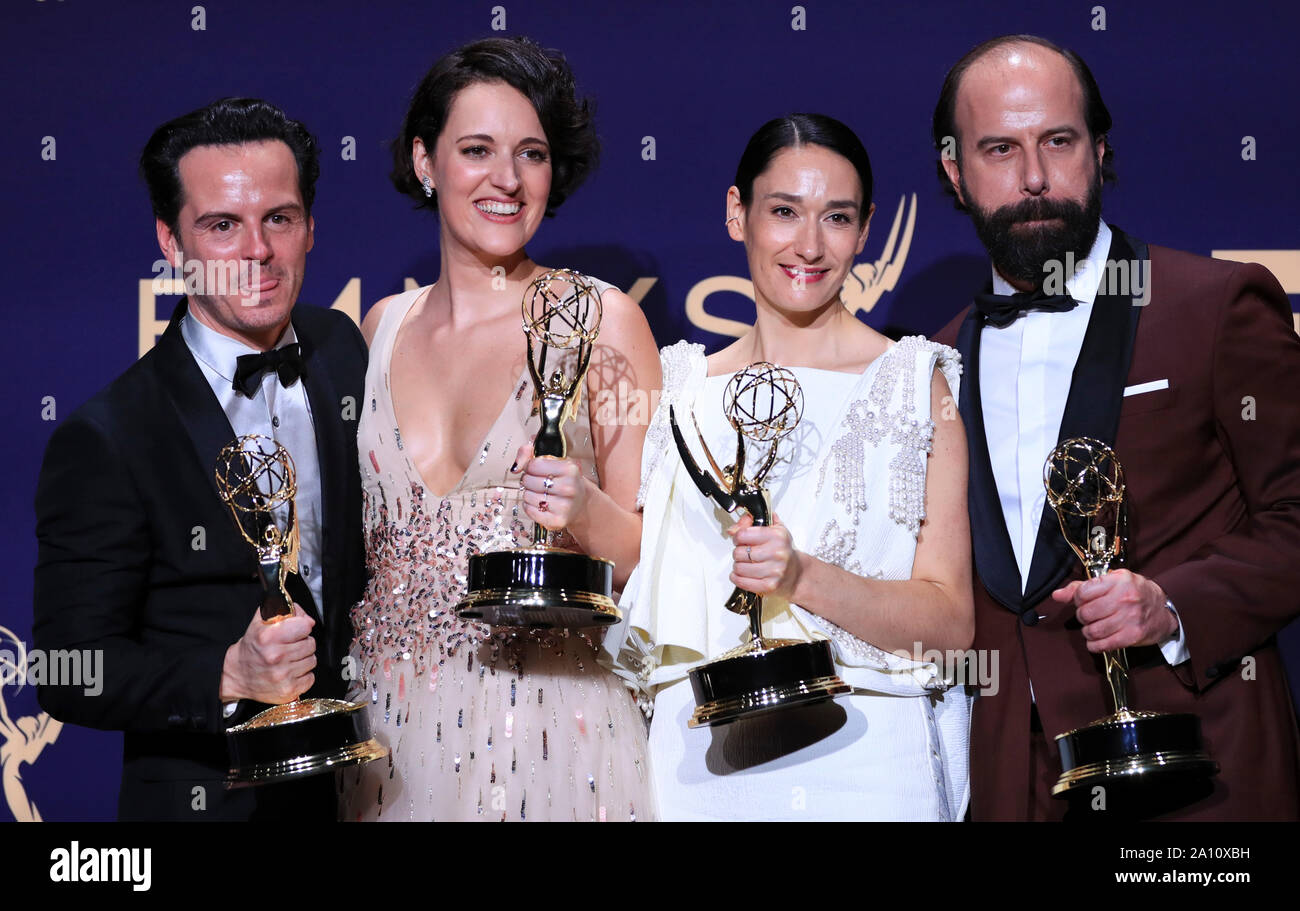 Los Angeles, USA. 22nd Sep, 2019. Cast members of "Fleabag" pose with