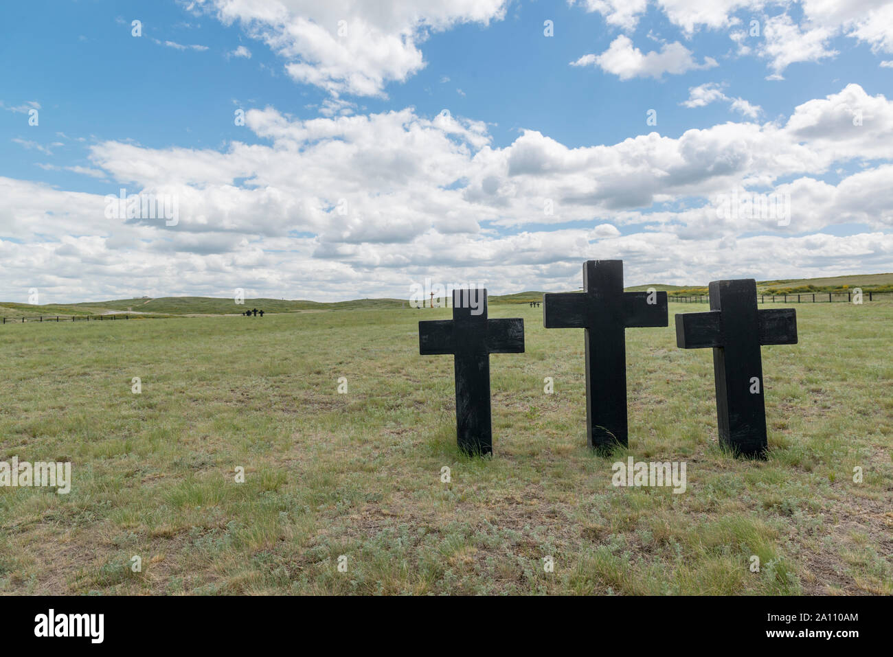 Monument to Karlag Mass burialsin Spassk, Kazakhstan. Stock Photo