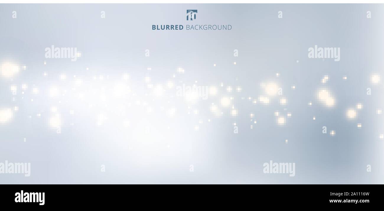 Abstract nature blue color blurred background with circles bokeh and ...