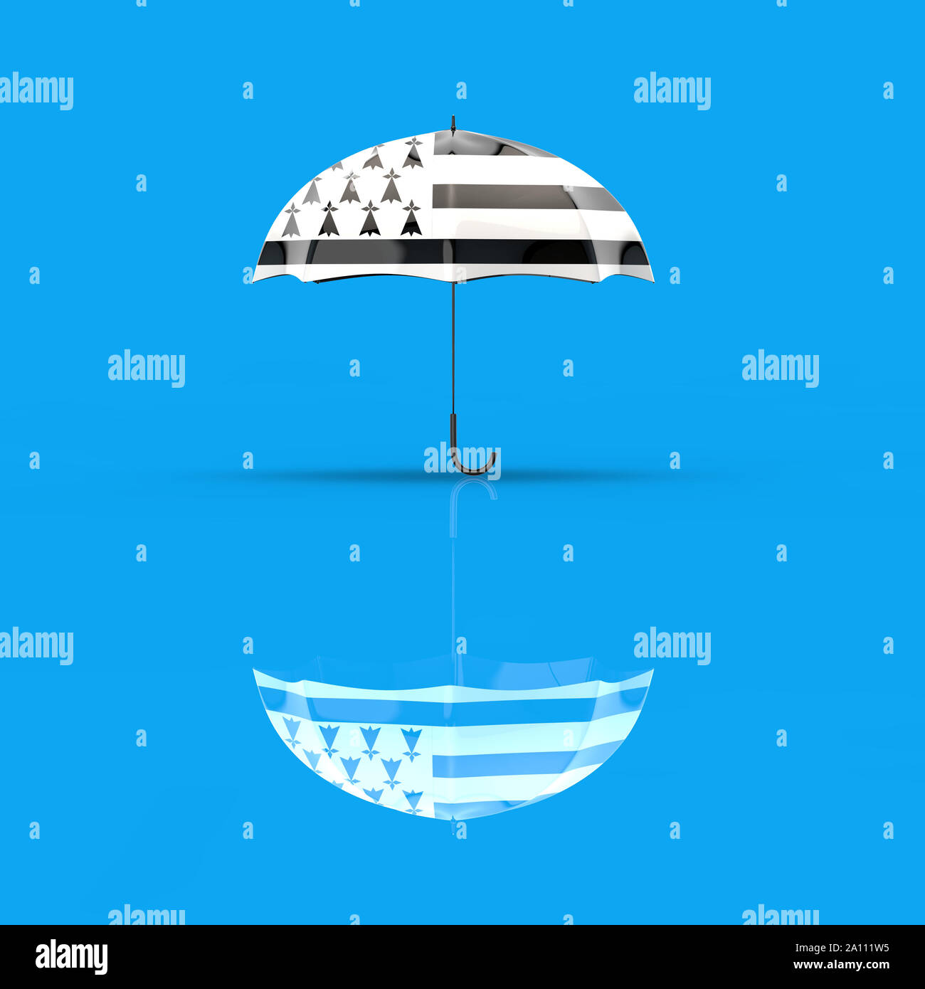 Umbrella concept 3D Illustration Stock Photo Alamy