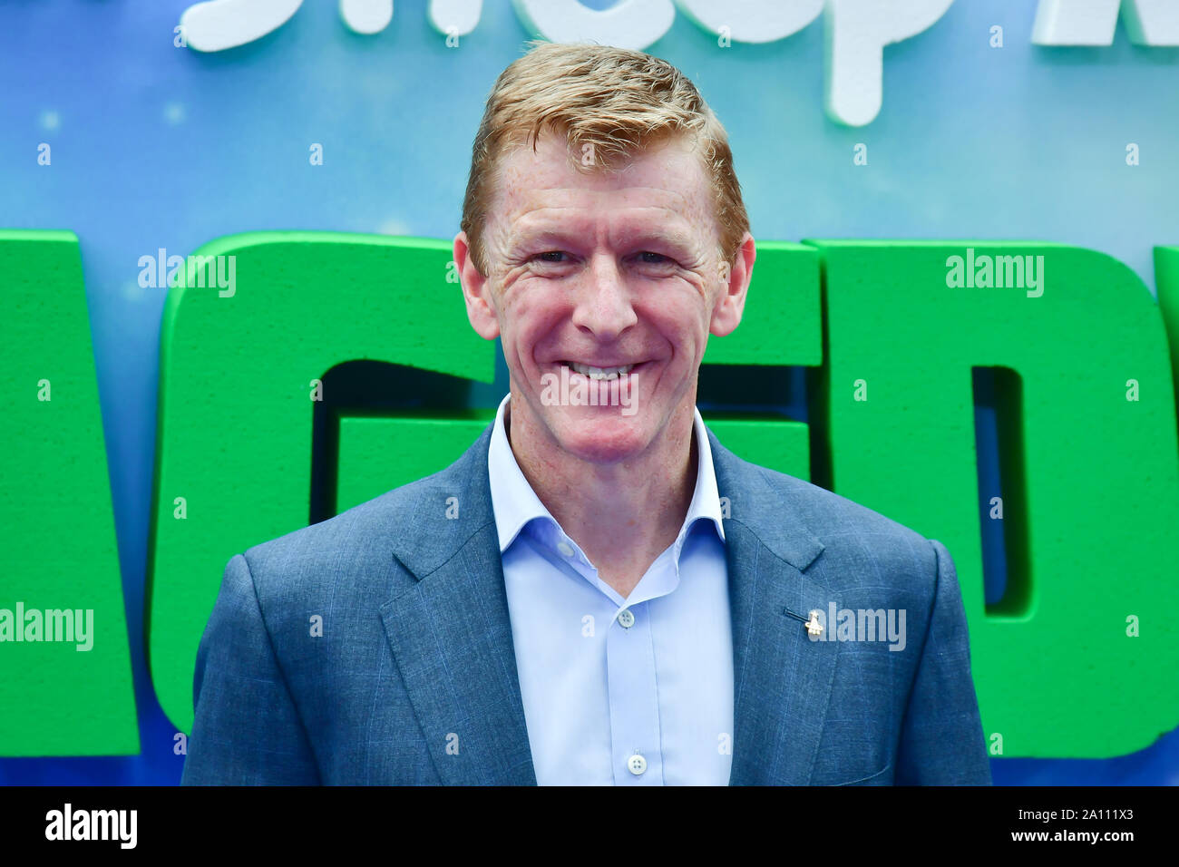 Tim Peake attend the Shaun the Sheep Movie Farmageddon, at ODEON LUXE