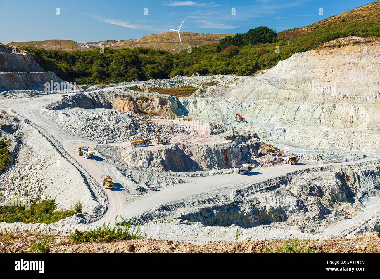 Wheal Martyn china clay mine, St Austell, Cornwall, UK. Stock Photo