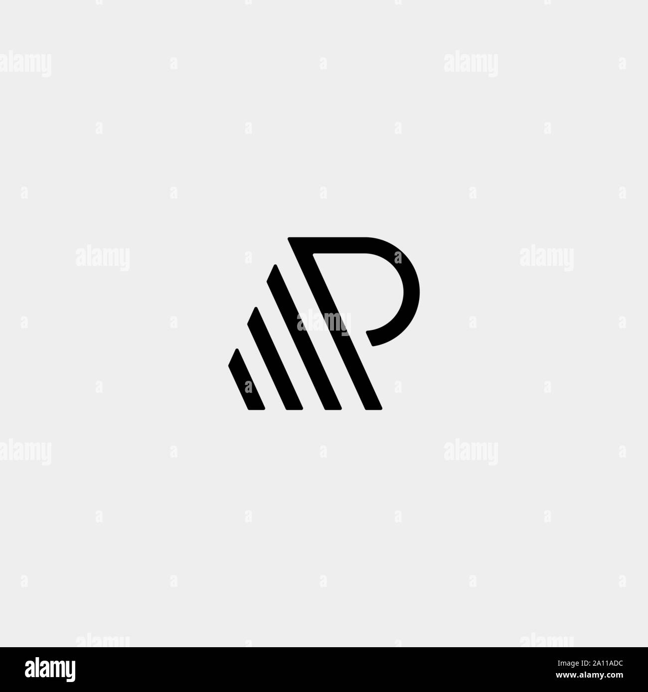 Letter P AP Monogram Logo Design Minimal Stock Vector Image & Art - Alamy
