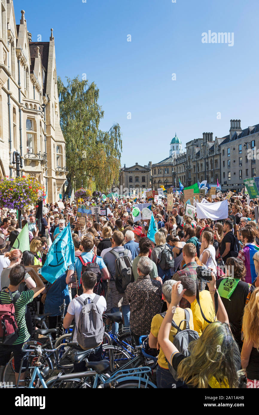 Global climate strike, protest for climate change action, Oxford, England, UK, Friday 20 September 2019 Stock Photo