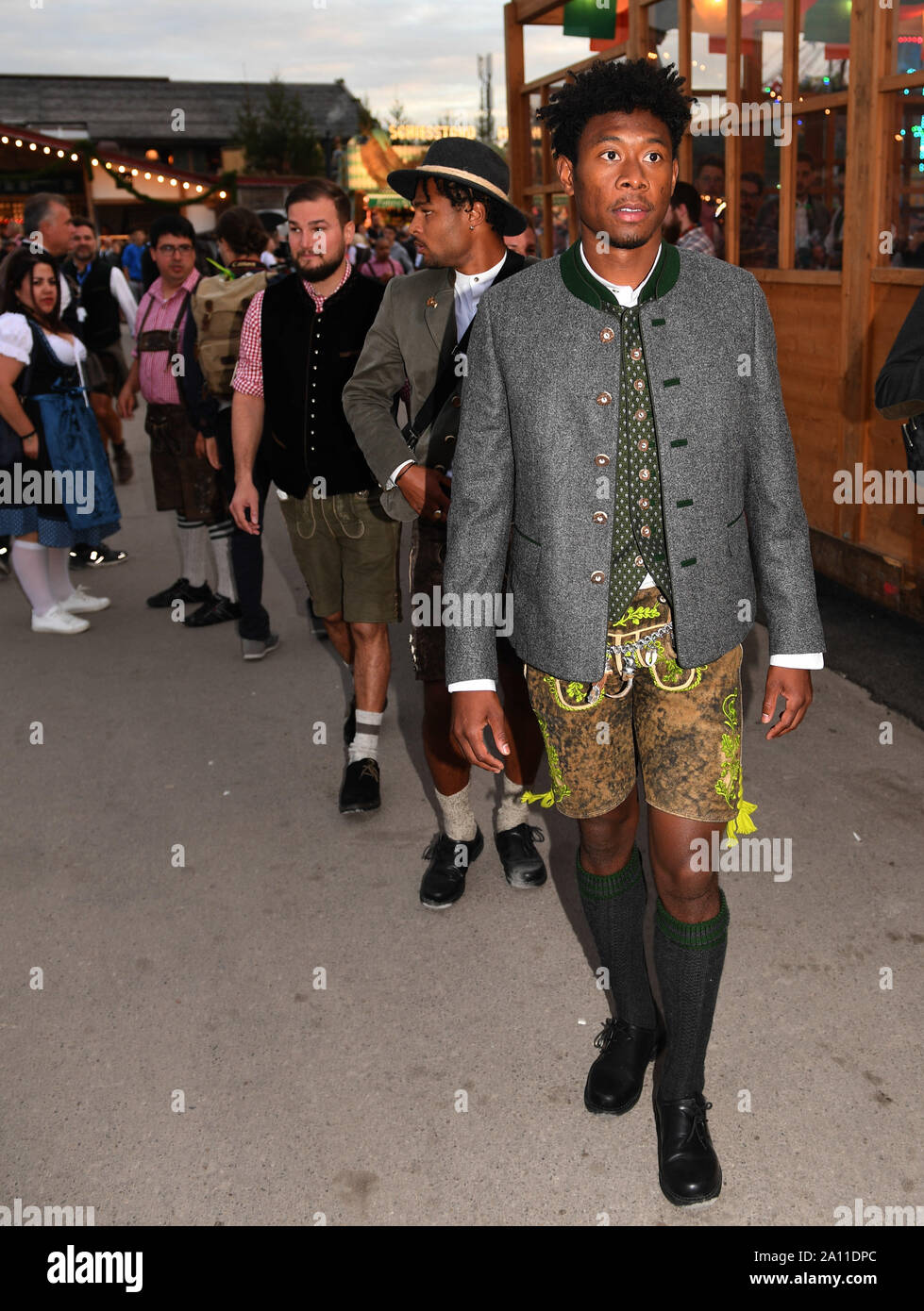Munich Germany 22nd Sep 2019 Oktoberfest 2019 The Soccer Player Of Fc Bayern Munich David Alaba R Goes Over The Wiesn The Largest Folk Festival In The World Lasts Until 6 October