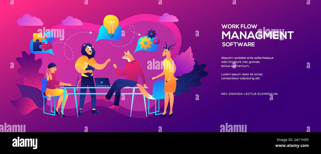Header template with copy space. Business team brainstorm idea and  lightbulb. Working team collaboration illustration. Enterprise cooperation  footer banner. Colleagues mutual assistance concept Stock Vector Image &  Art - Alamy