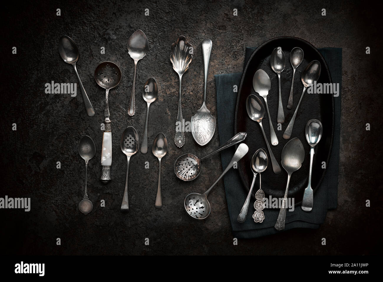 Silver service cutlery hi-res stock photography and images - Alamy