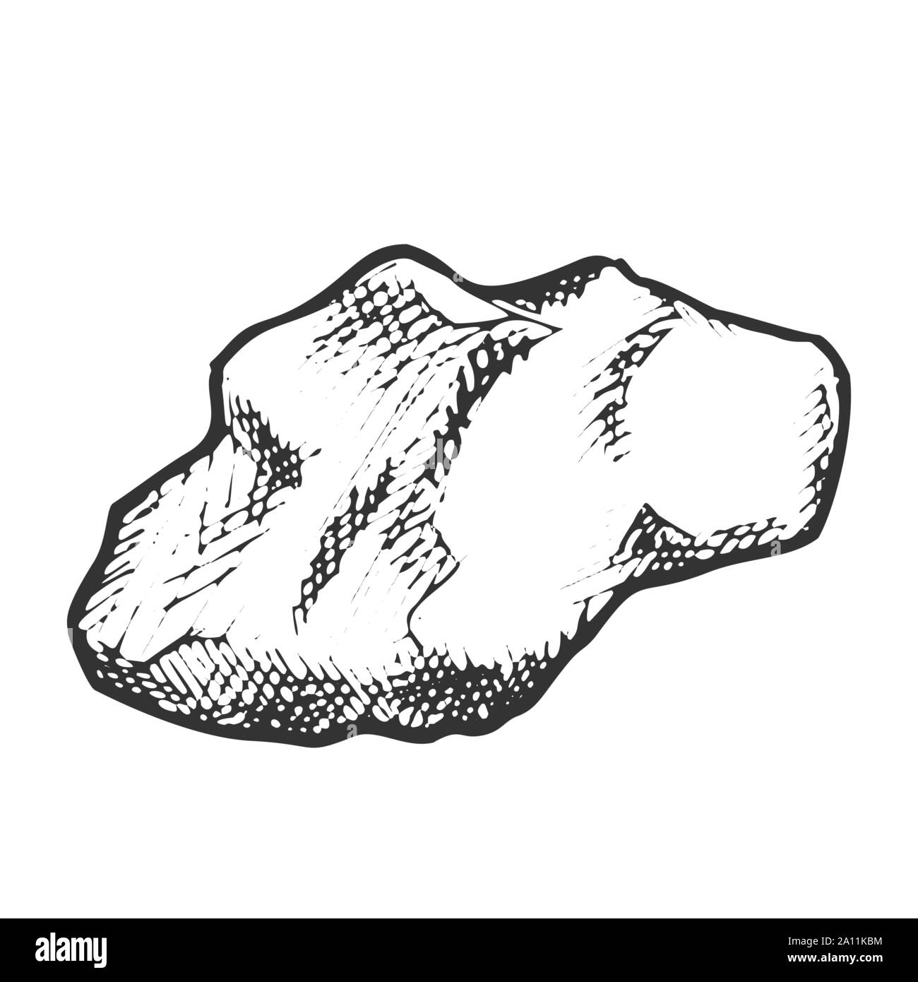 Stone River Decoration Rock Monochrome Vector Stock Vector Image & Art
