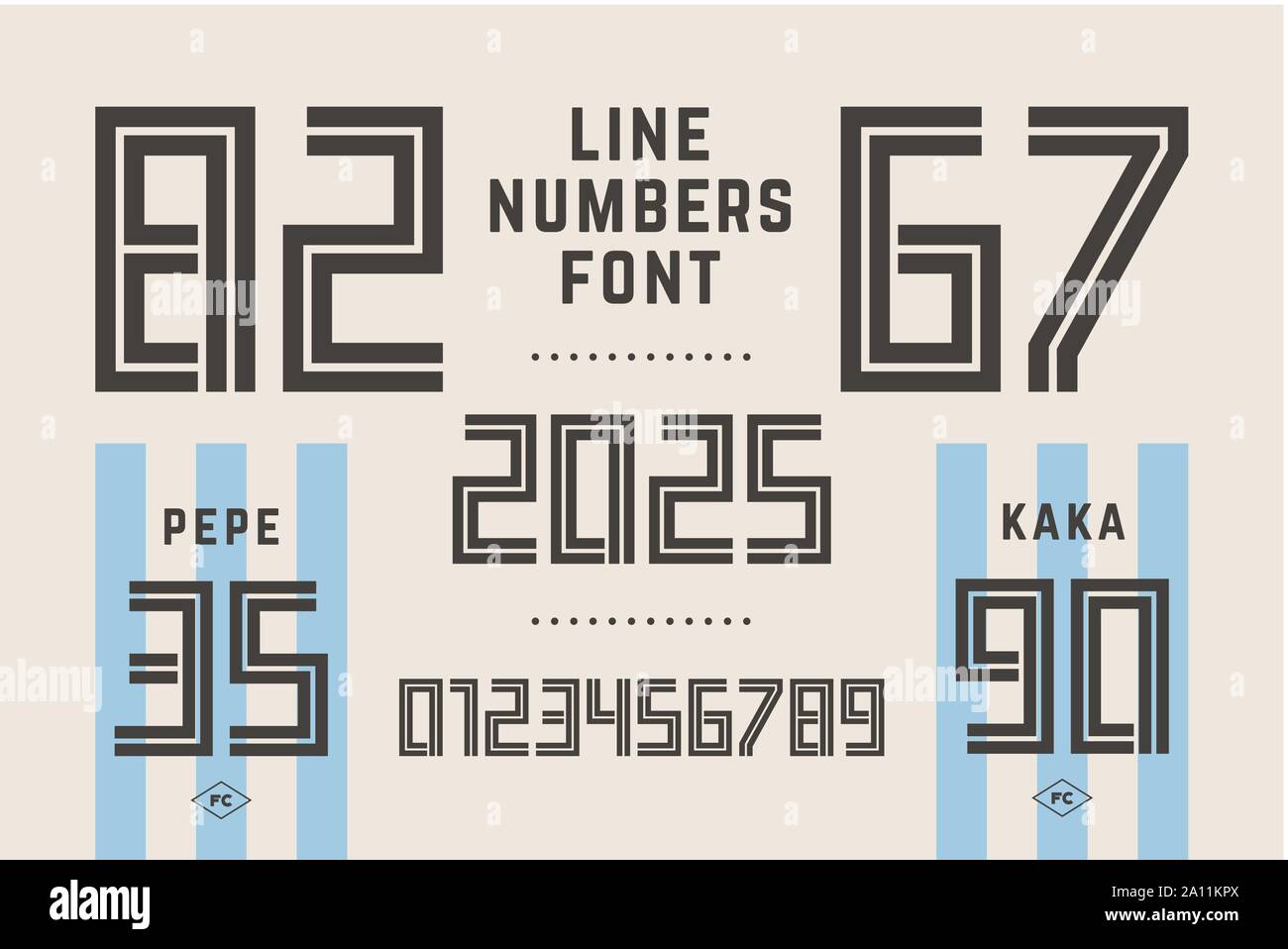 Numbers font. Sport font with numbers and numeric Stock Vector Image ...