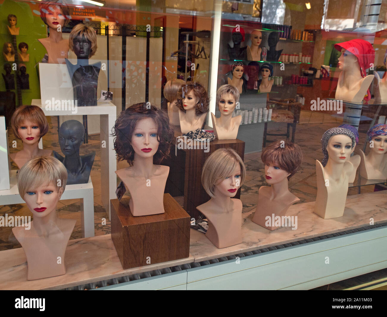 A wig shop in Bad Godesberg, Germany Stock Photo - Alamy