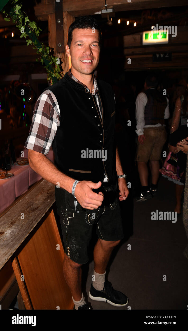 Munich, Germany. 22nd Sep, 2019. Oktoberfest 2019, Ex footballer Michael  Ballack comes to the Käferzelt to drive up the mountain pastures. The  largest folk festival in the world lasts until 6 October.