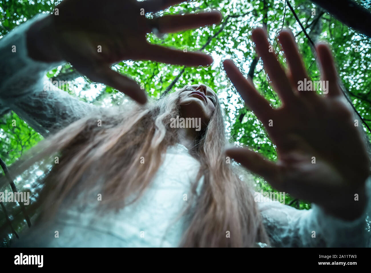 Beautiful woman outdoors ghost hi-res stock photography and images - Alamy