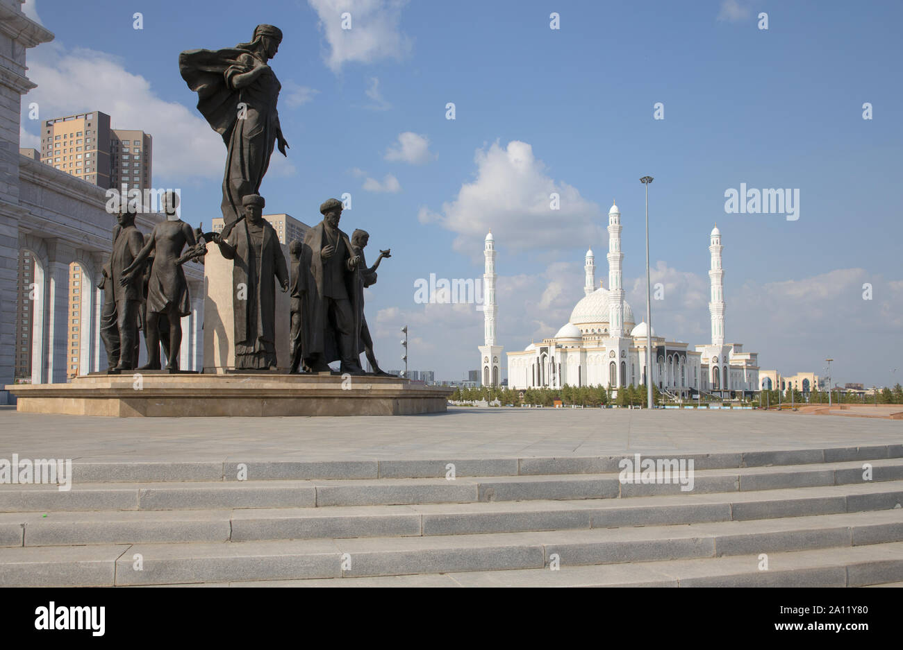 independence square astana or nur-sultan the capital of  kazakhstan Stock Photo