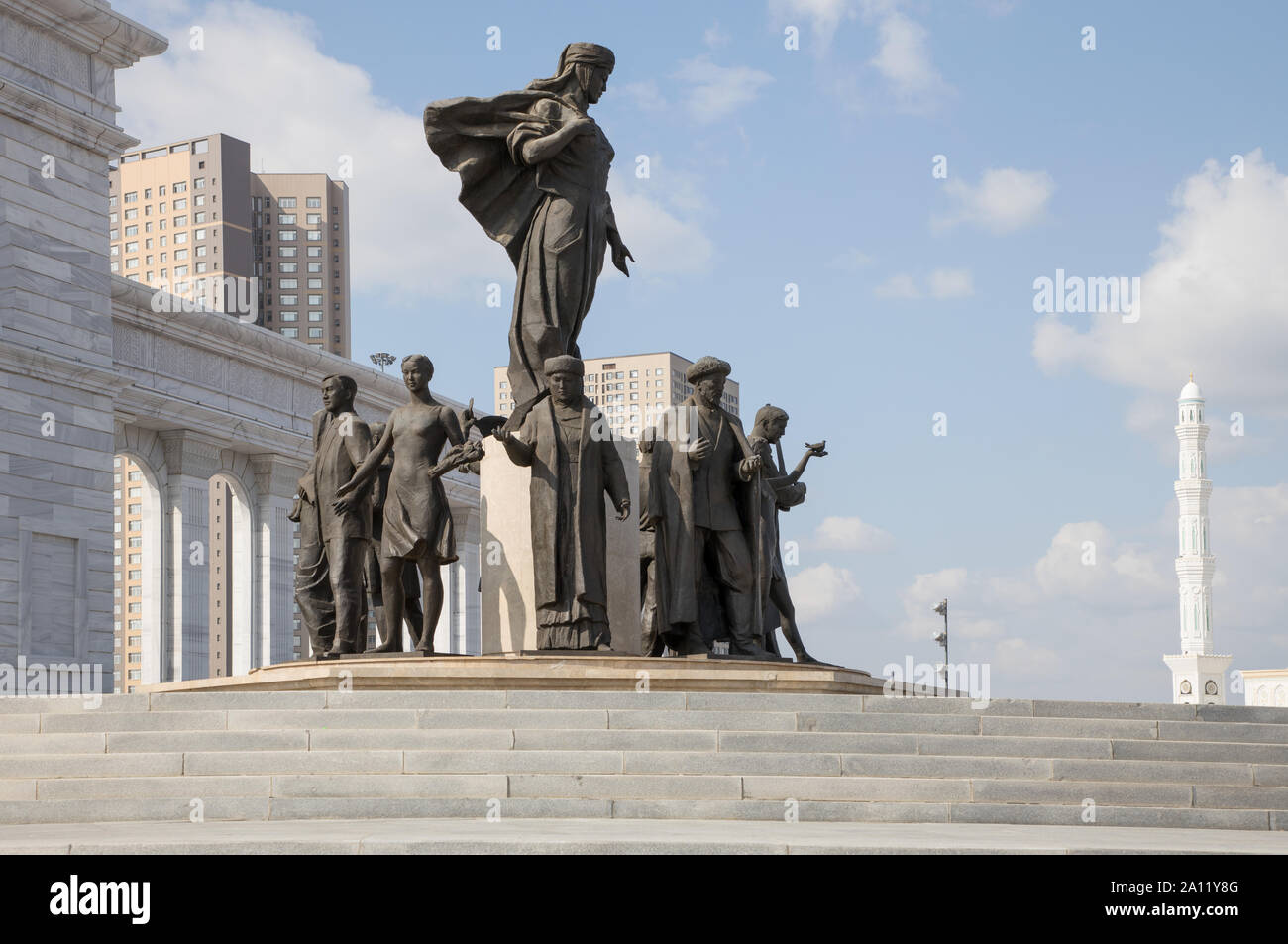 independence square astana or nur-sultan the capital of  kazakhstan Stock Photo