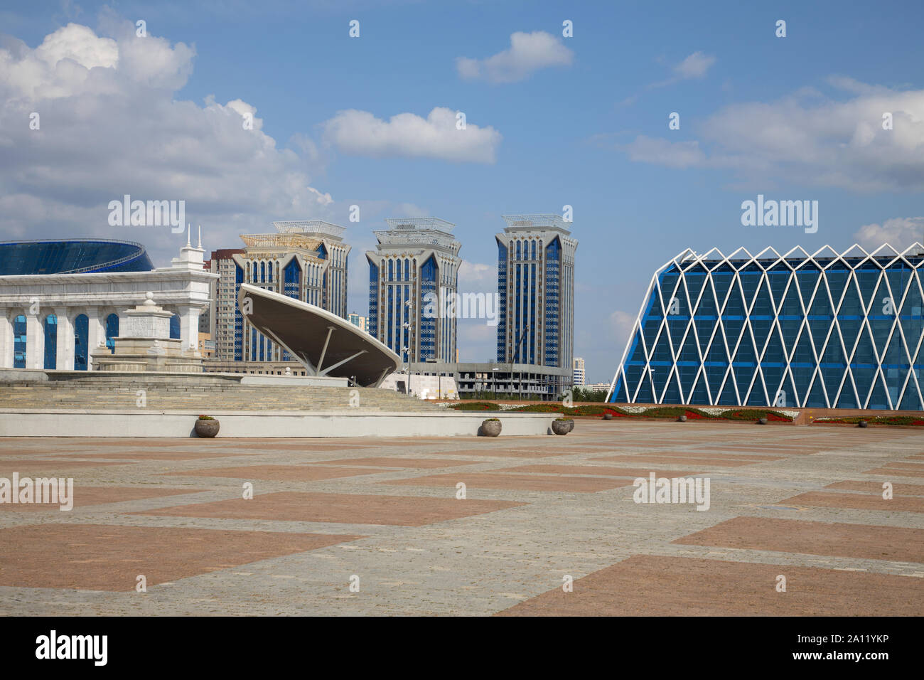 palace of independence in independence square astana or nur-sultan the capital of  kazakhstan Stock Photo