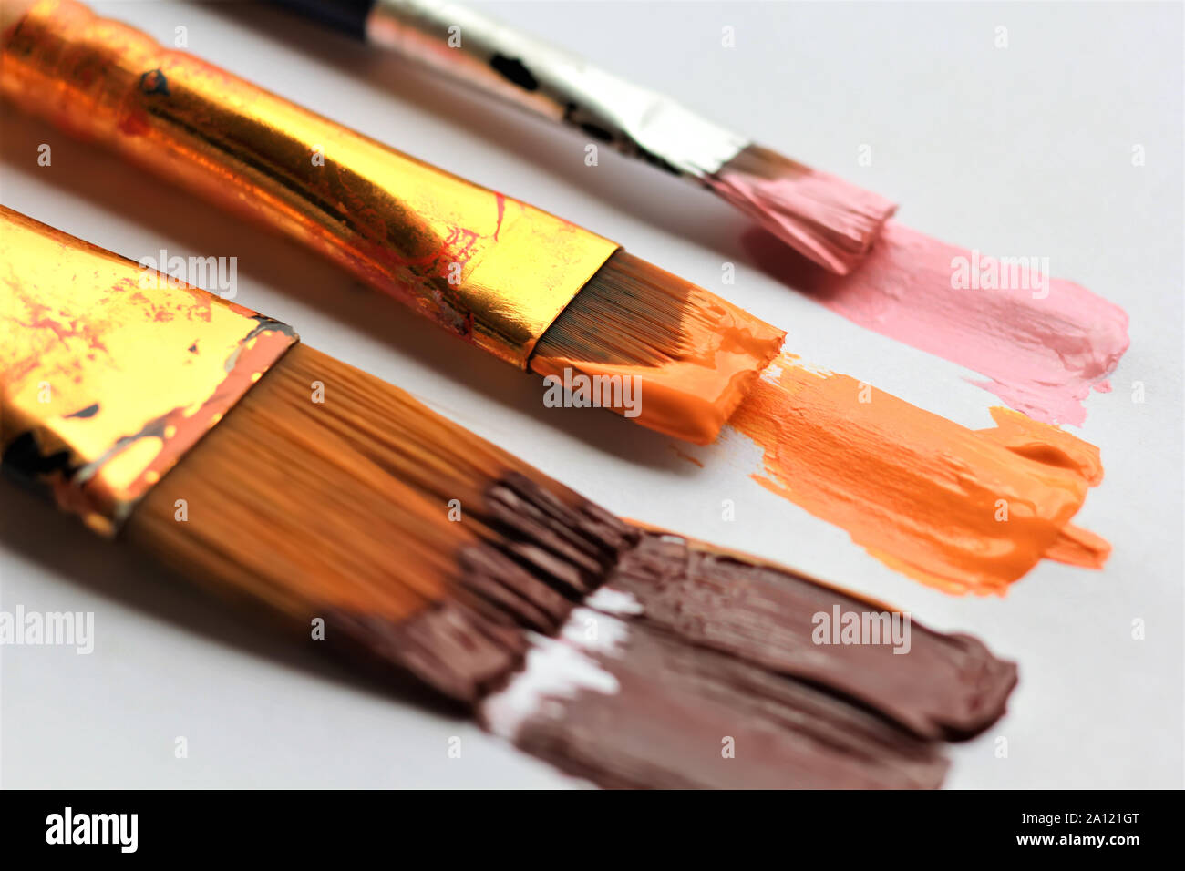 Kids paint brushes hi-res stock photography and images - Alamy