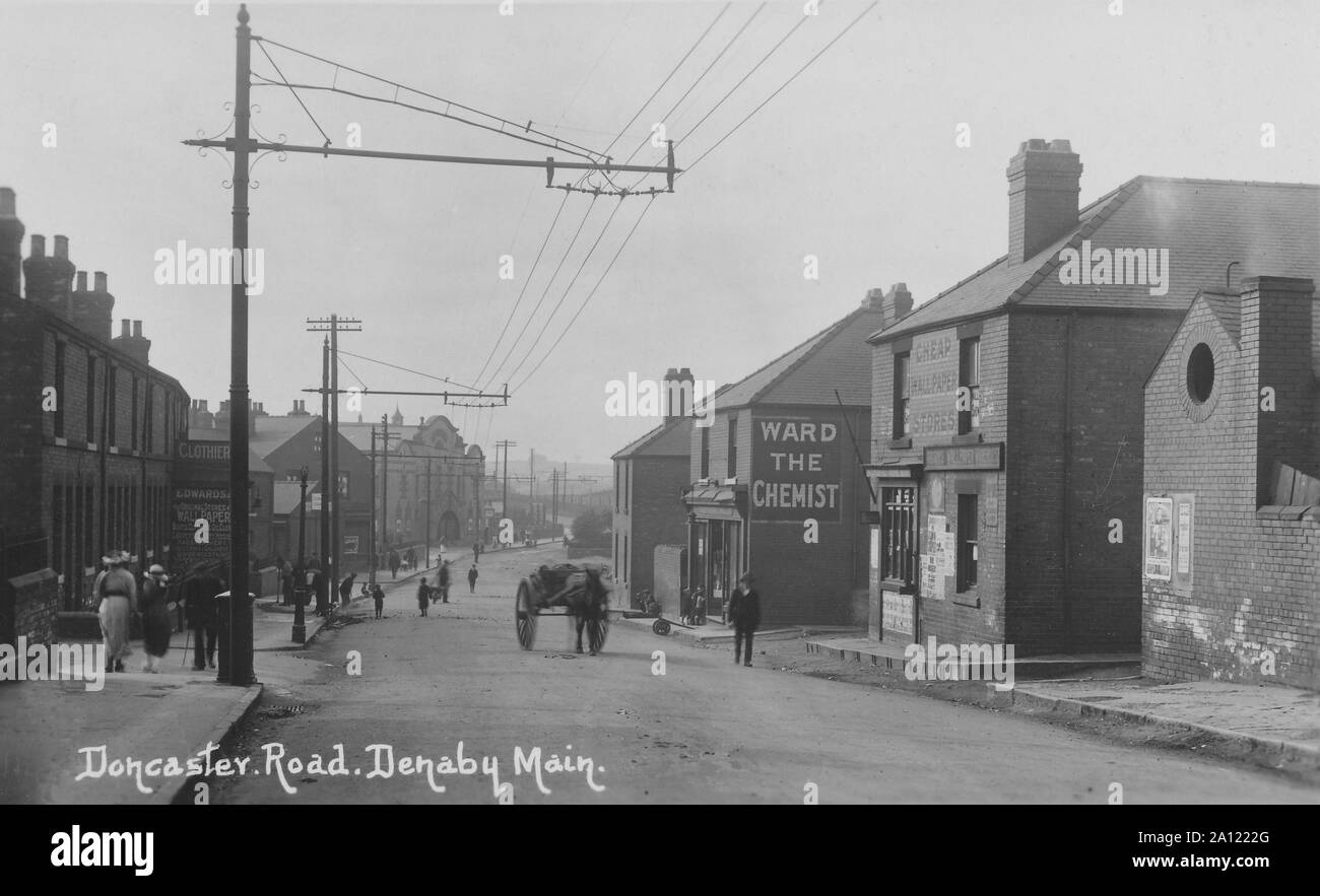 DONCASTER ROAD DENABY MAIN Stock Photo