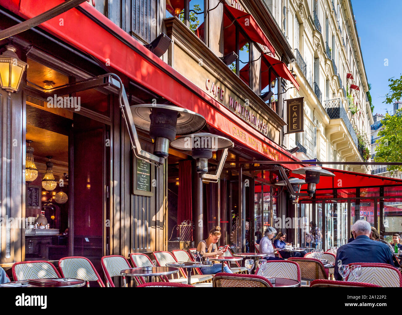 Frontage of Café Montparnasse, Paris, France. Stock Photo
