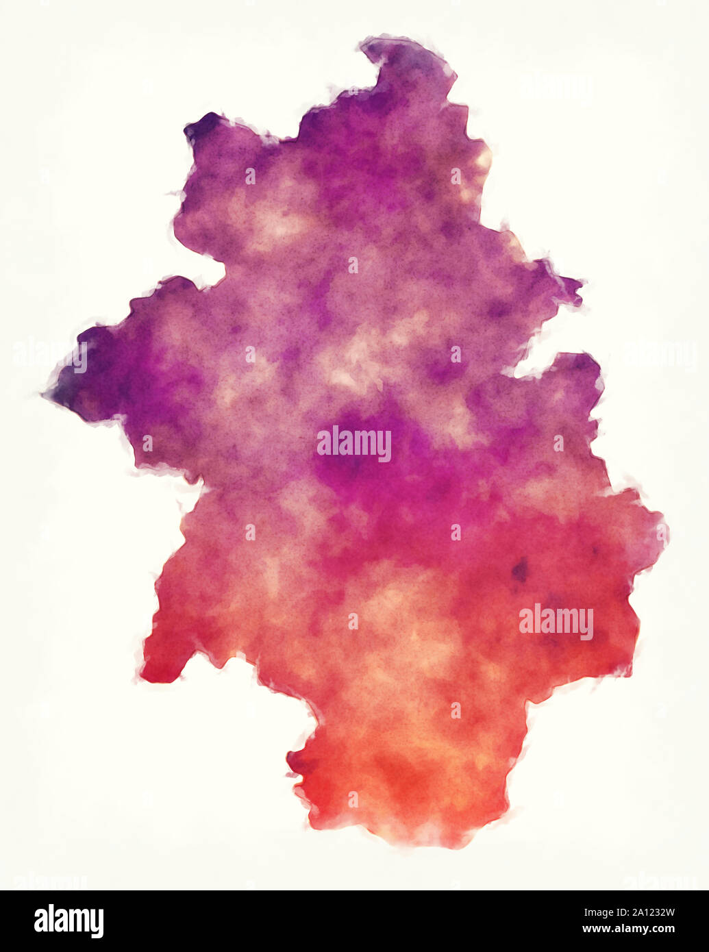 Kankan region watercolor map of Guinea Stock Photo - Alamy