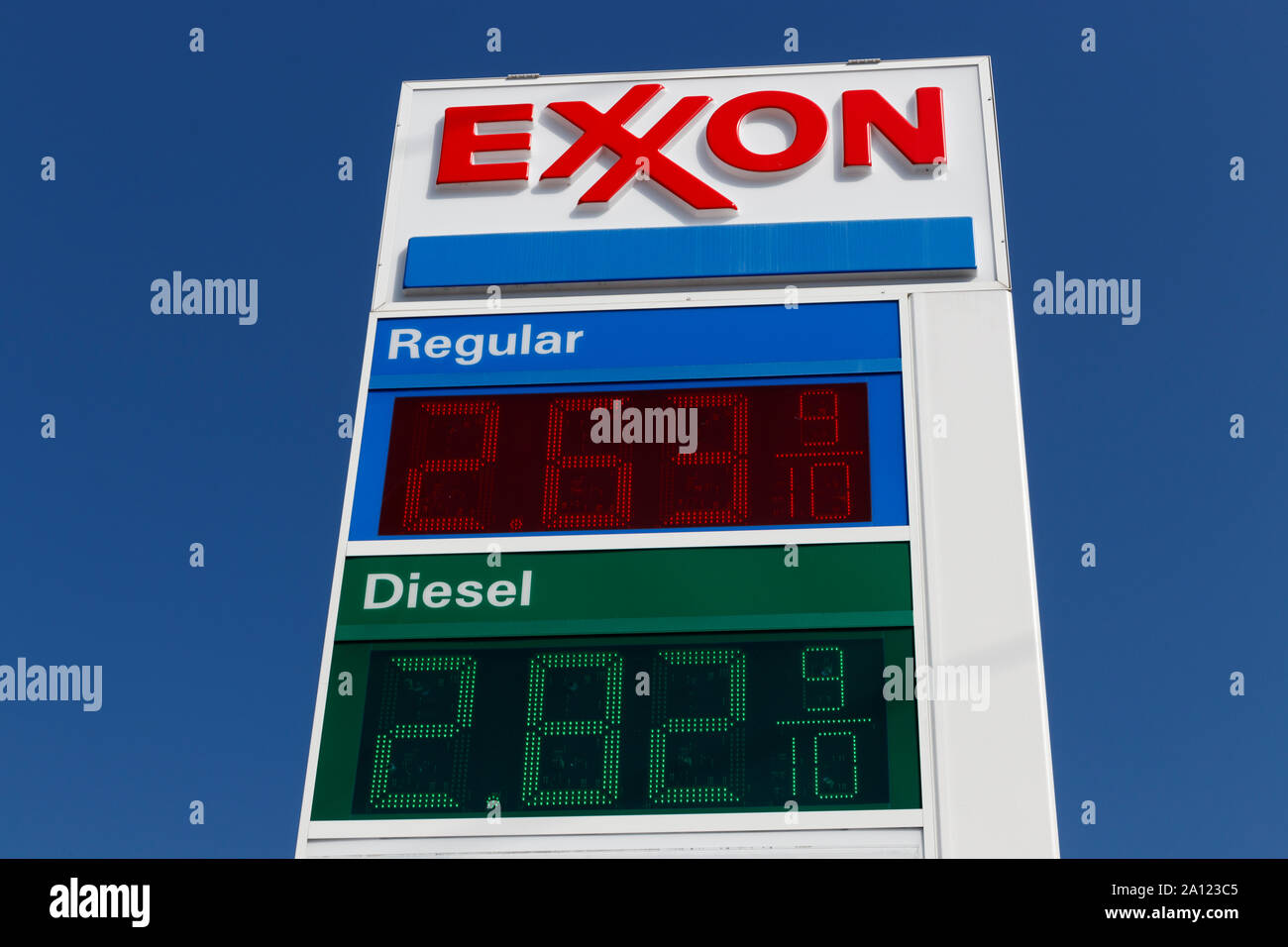 Indianapolis Circa September 2019 Exxon Retail Gas Location