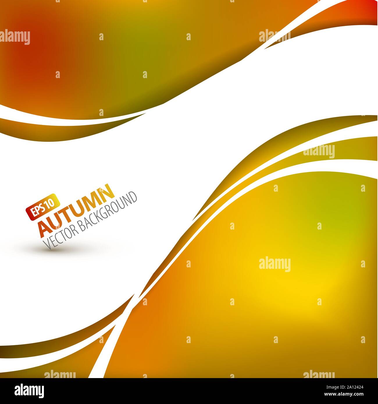 Colorful vector autumn background with place for your text Stock Vector