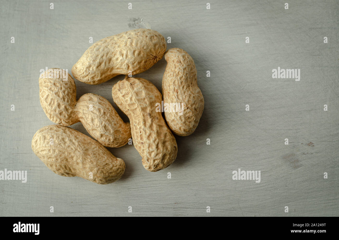 Dried Peanuts in Shells Stock Photo